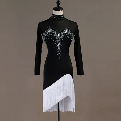 OCTLQ105 Latin Woman Wear Samba Competition Dancing Dresses White - Shop at LoveMi