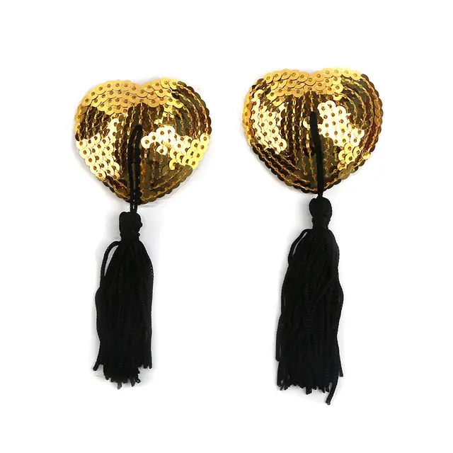Erotic Lingerie Sexy Temptation Lace Tassel Nipple Gold - Shop at LoveMi