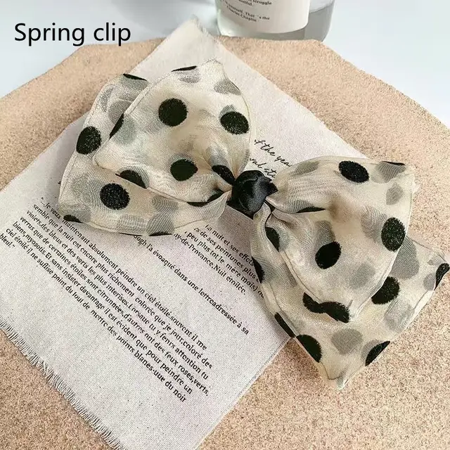Polka Dot Bow Hairpin Hair Band 12 Style - Shop at LoveMi