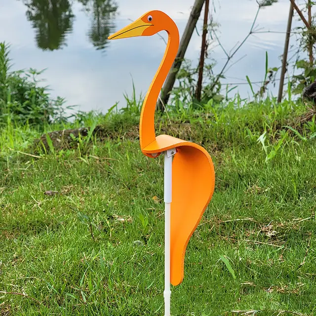 Swirl Flamingo Rotating Bird Beach Gardening Decoration Creative Party Orange - Shop at LoveMi