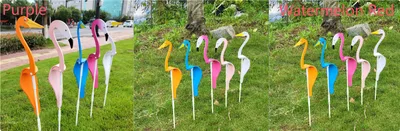 Swirl Flamingo Rotating Bird Beach Gardening Decoration Creative Party Set - Shop at LoveMi