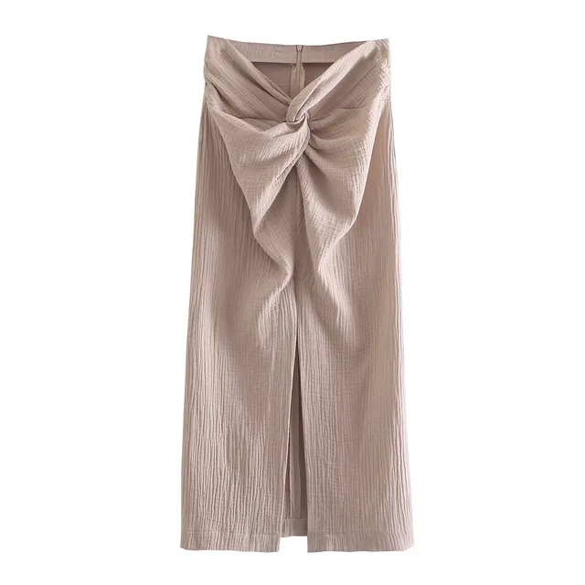Knotted Sexy High Slit Summer Women's Bag Hip Skirt Skirt Photo Color - Shop at LoveMi