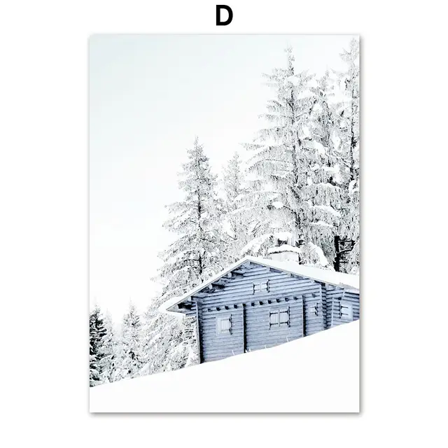 Winter Snow House Deer Forest Landscape Diamond Embroidery Cross Stitch - Shop at LoveMi