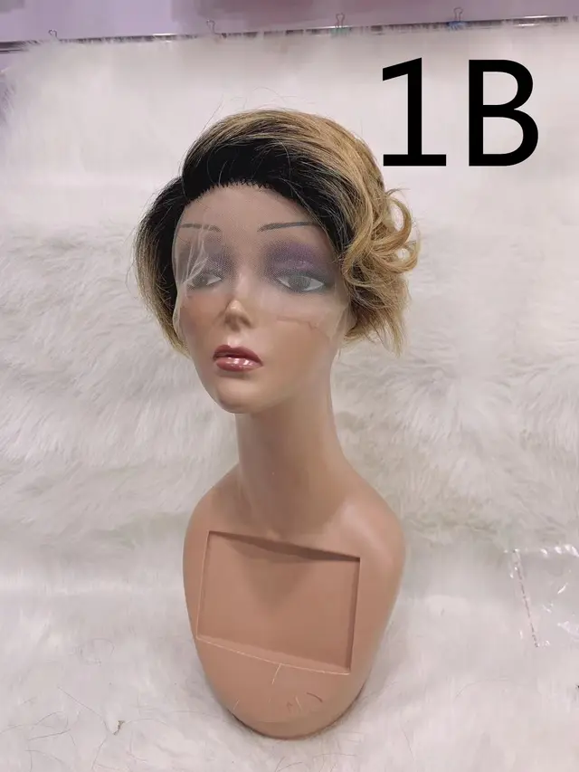 T shaped Bob Head Wizard Cut Wig Can Be Hot Dyed 1B - Shop at LoveMi