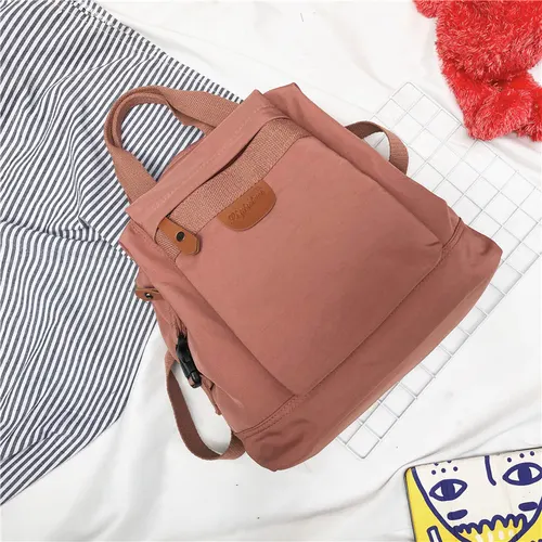Super Korean Style Simple Girl Campus High School Student Schoolbag Red - Shop at LoveMi