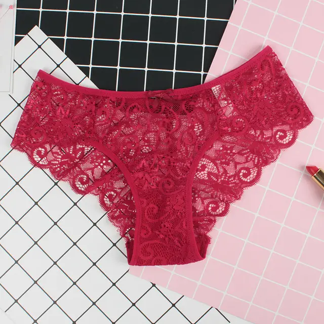 Breathable Sexy Sexy Temptation Underwear Ladies Briefs Red - Shop at LoveMi