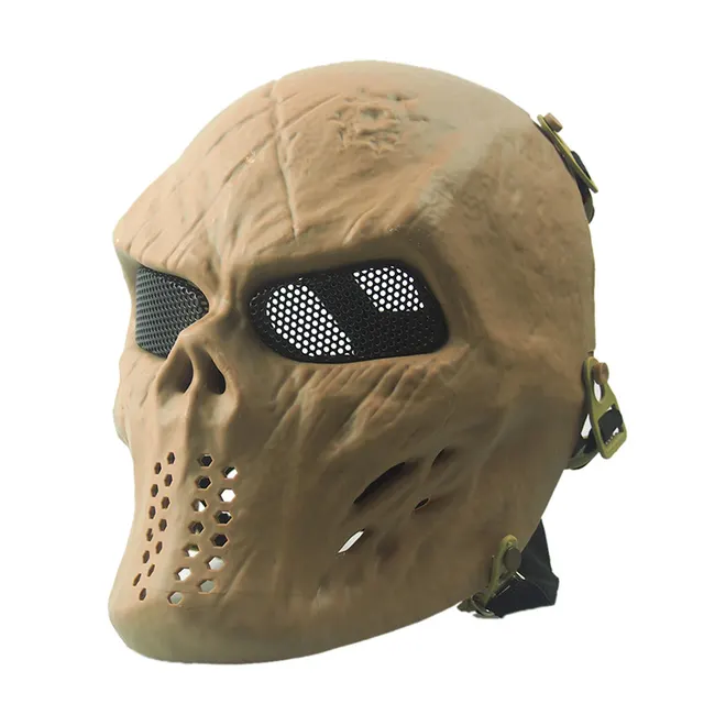 Field Equipment Full Face Warrior Mask Military Fan Outdoor Products Mud Color - Shop at LoveMi