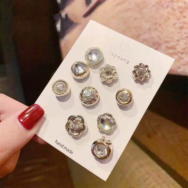 Anti glare Buckle Small Brooch Female Pin Decoration Creative Corsage All match Fixed Clothes 5Style - Shop at LoveMi