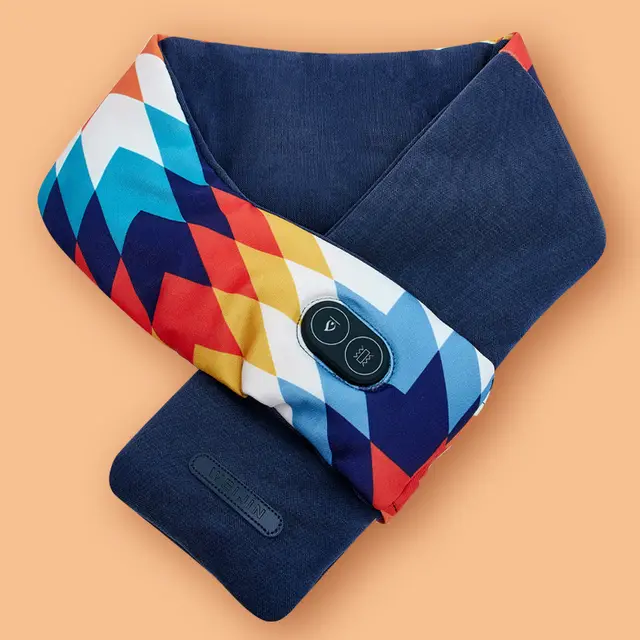 3 Gear Washable Electric Heating Scarf Warming Massage Scarves Winter Warmer USB Heated Neckwear Shawl Blue - Shop at LoveMi