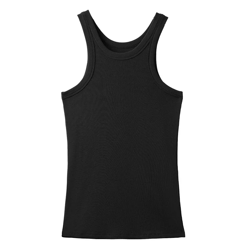 Summer New Style Women's T-shirt European And American Solid Color Sports Racer Blouse - Black