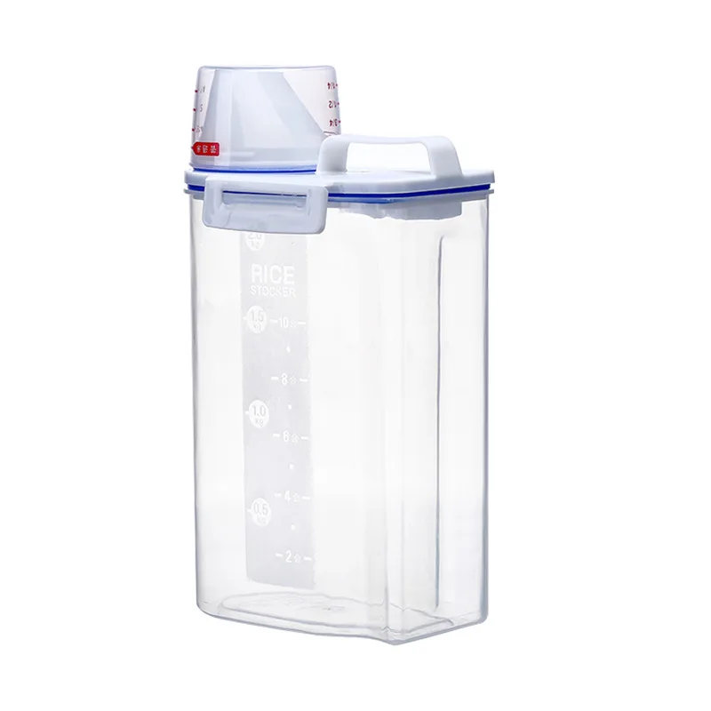 Dog Food Box Hermetically Sealed Storage Bucket Cat Food Box - White