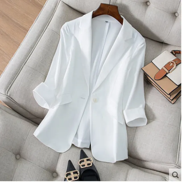 Suit Jacket Female Temperament Slim Slimming Suit Female Blouse White - Shop at LoveMi