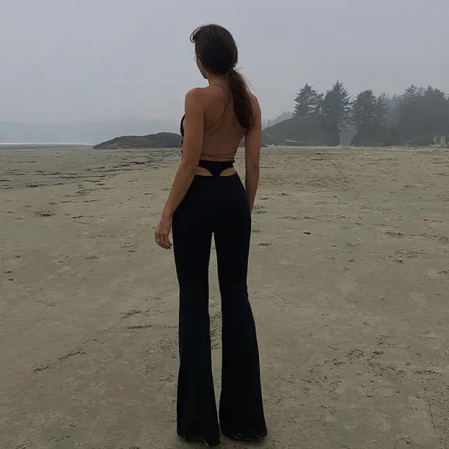 Street Fashion Straight Drape Casual Pants Black - Shop at LoveMi