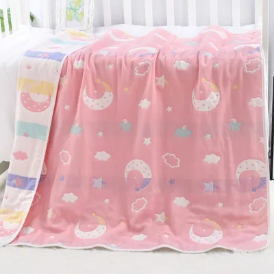 Cotton Six layer Gauze Towel Quilt Gauze Bath Towel Baby Blanket Hug Quilt Xingyuefen - Shop at LoveMi