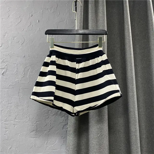 Striped Casual Cargo Shorts Women Hot Pants Stripe - Shop at LoveMi