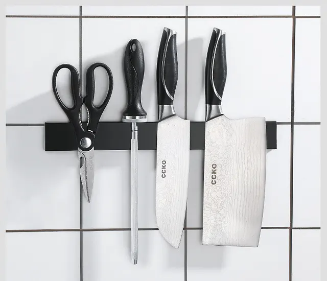 Magnet Knife Holder Kitchen Wall mounted Perforation free Magnetic Knife Storage Rack Magnet - Shop at LoveMi
