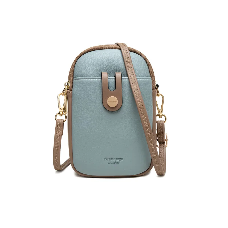 Japanese And Korean Fashion Simple Color Matching Messenger Bag Blue - Shop at LoveMi