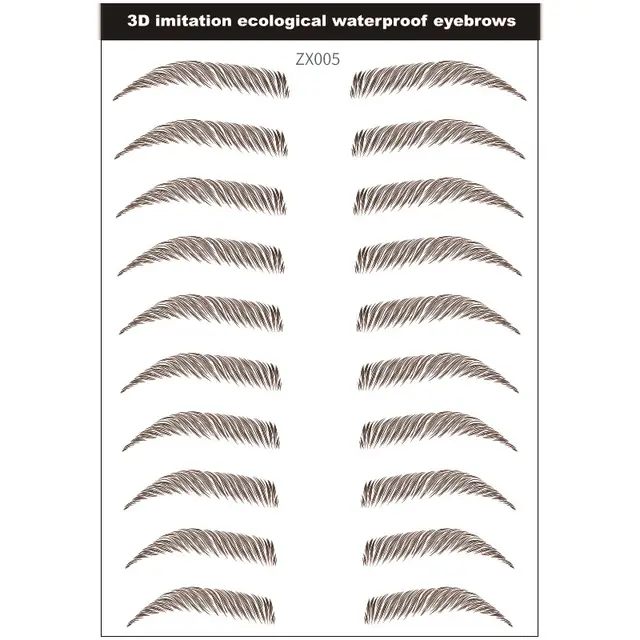Simple Thick Eyebrows Ecological Eyebrow Stickers - Shop at LoveMi