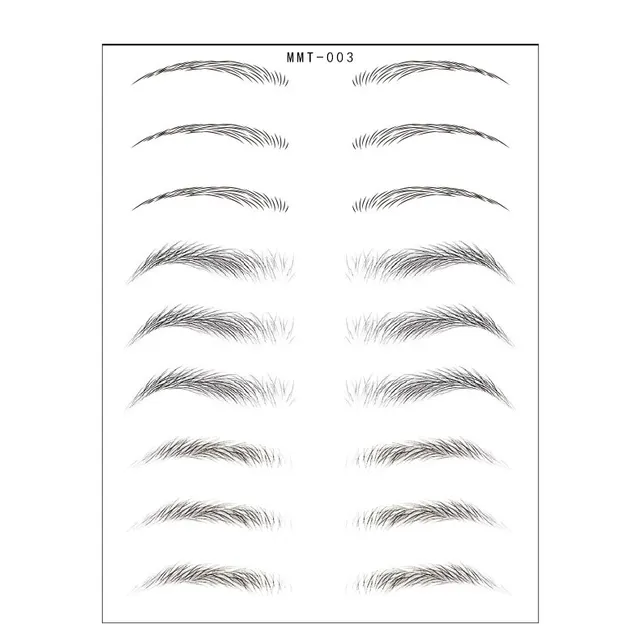 Simple Thick Eyebrows Ecological Eyebrow Stickers U - Shop at LoveMi