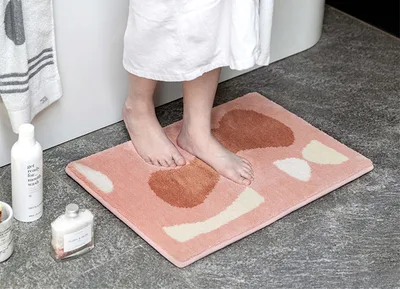 Absorbent Floor Mat For Bathroom Door Pink - Shop at LoveMi