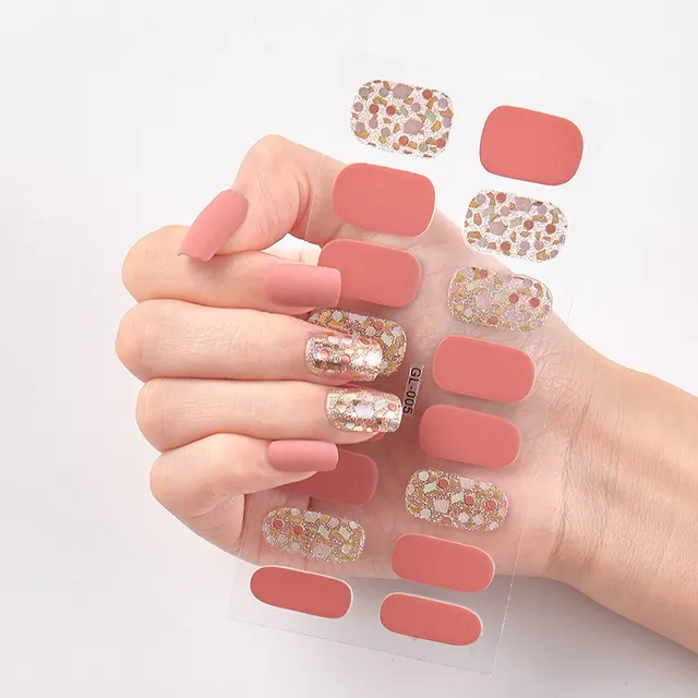 Bronzing Cat's Eye Letters Color Nail Polish Film Nail Stickers Full Stickers - Shop at LoveMi