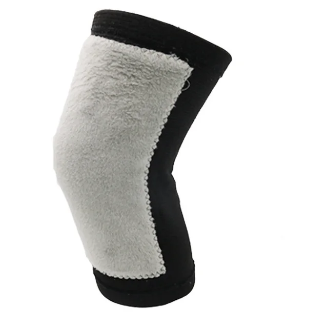 Two sided Elastic Winter Plus Velvet Dot Matrix Foaming Warmth Care Knee Pad Sports Paint Plus Velvet Black - Shop at LoveMi