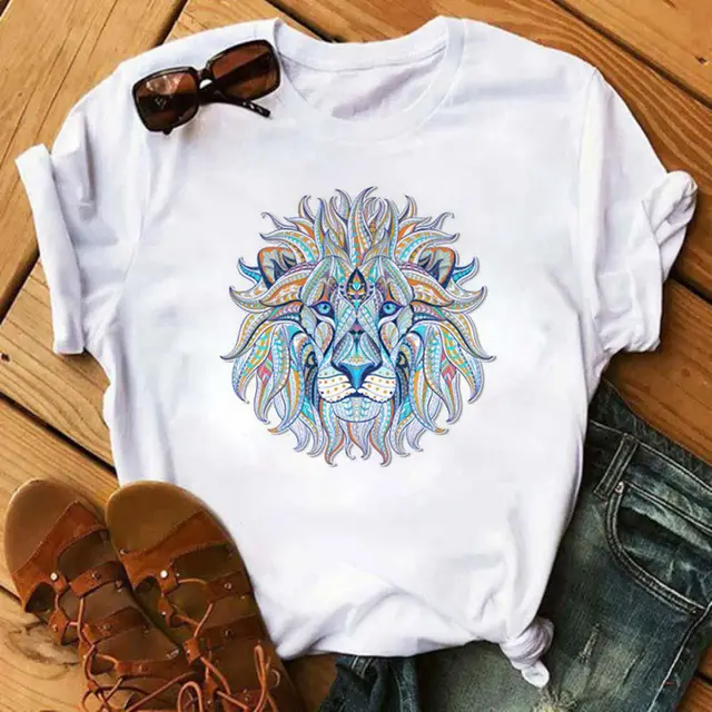 Summer Personality Letter Printing Ladies T Shirt Short Sleeves White - Shop at LoveMi