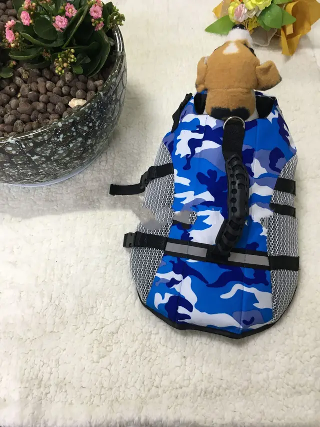 Style Pet Life Jacket Outdoor Dog Training Suit Swimsuit Blue - Shop at LoveMi
