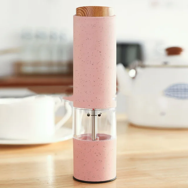 Household Electric Wheat Straw Pepper Grinder Pink - Shop at LoveMi