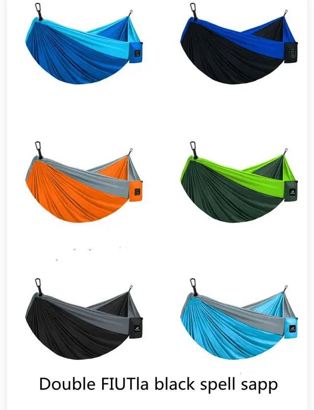 Outdoor Hammock Tear proof Multifunctional Camping Double Hammock Double Fiutla Black Spell Sapp - Shop at LoveMi