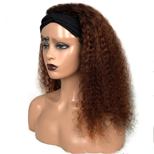 Human Hair Jerry Curly Headband Wigs - Shop at LoveMi