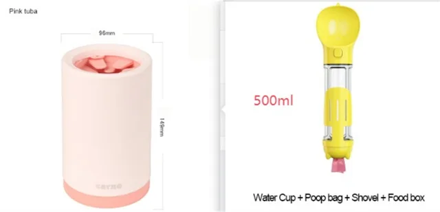 Pet Foot Washing Cup New Dog Foot Washing Cup Pet Cleaning Toiletries Pink Set8 - Shop at LoveMi