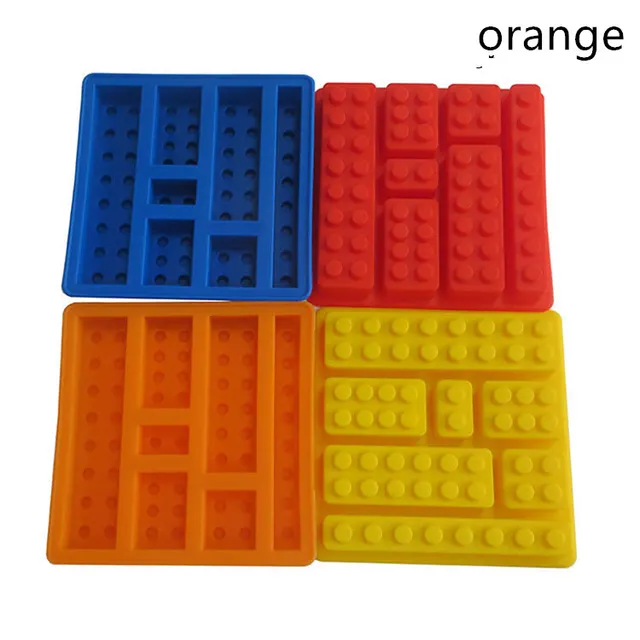 Puzzle Silicone Building Block Ice Tray Ice Mold Size Square Mold Orange - Shop at LoveMi