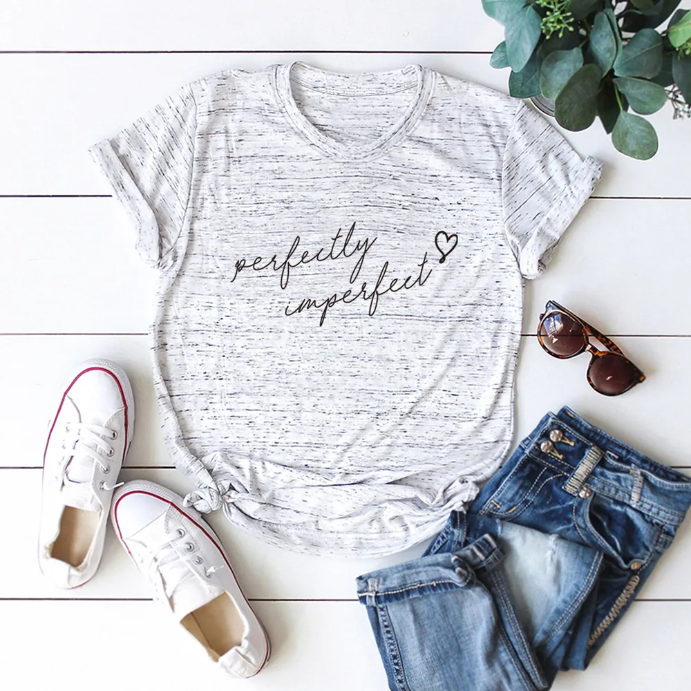 European And American Women's Blouse Letter Printing Short sleeved T shirt Women Marble 2Xl - Shop at LoveMi