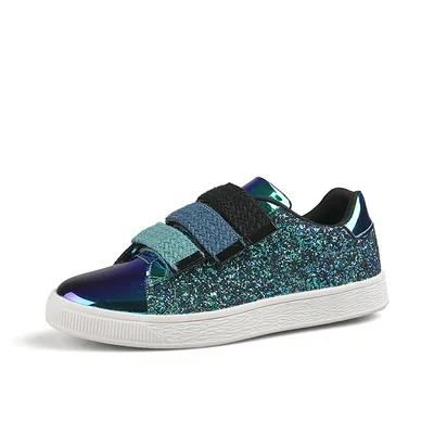 Summer New Breathable Fashion Personality Shiny Trendy Sneakers Blue - Shop at LoveMi