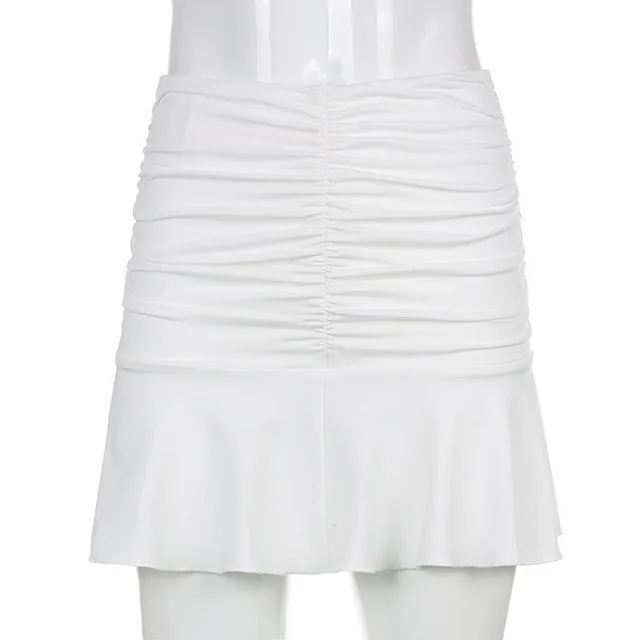 Vest Women Pleated Hip Skirt Suit White - Shop at LoveMi