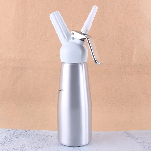 Fancy Coffee Aluminum Cream Gun Milk Frother 0.5Lto1L Cream Froth Milk Frother 500Ml Silver - Shop at LoveMi