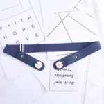 Dark Blue Denim With Flowers