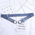Light Blue Denim With Flowers
