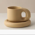 A Fat Cup Suit Milk Tea Color