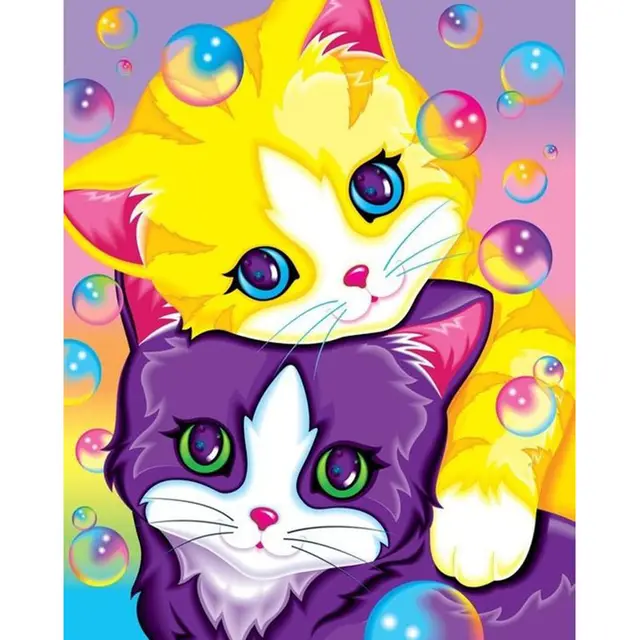 Diamond Painting Cartoon Cat Embroidery Cross Stitch Square - Shop at LoveMi