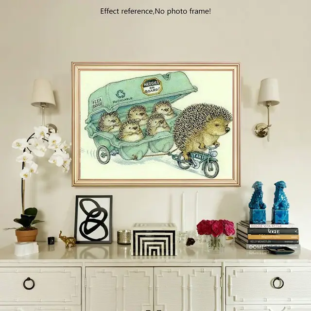 Hedgehog Family Diamond Painting, Full 5d Embroidery, Embroidery, Cross Stitch Picture Color - Shop at LoveMi
