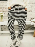 Women's Elastic Waist Drawstring Slacks - Black