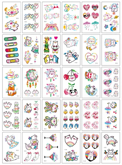 Bracelet Colorful Line Smiley Face Tattoo Stickers Hyuna Type C - Shop at LoveMi