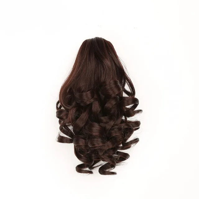Ponytail Wig Women Short Wig Ponytail Curly Ponytail Short Pear Claw Clip Wig Ponytail Dark Brown - Shop at LoveMi