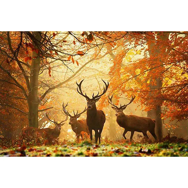 Forest Deer Theme Diamond Painting 5D Embroidery Round Shape - Shop at LoveMi