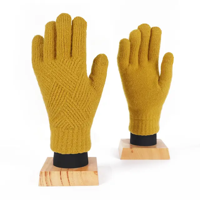 Men's Velvet Thickened Cold And Warm Cycling Gloves Yellow - Shop at LoveMi