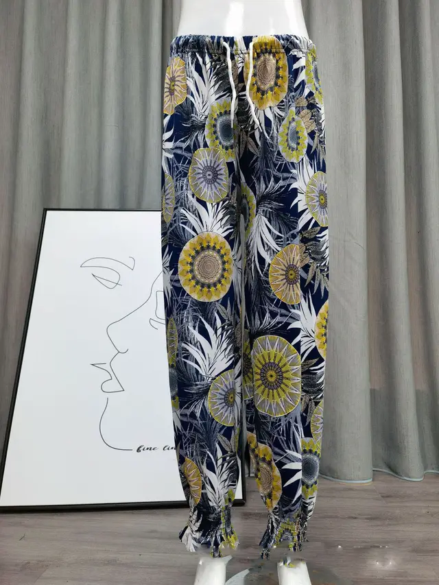 Icy Silk Loose Drawstring High Waist Bloomers 15 Style - Shop at LoveMi