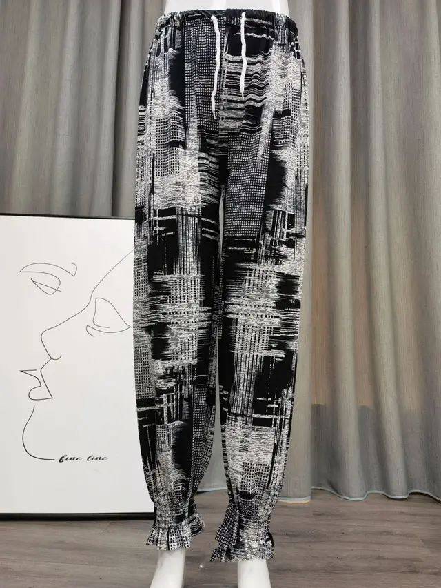 Icy Silk Loose Drawstring High Waist Bloomers 26Style - Shop at LoveMi