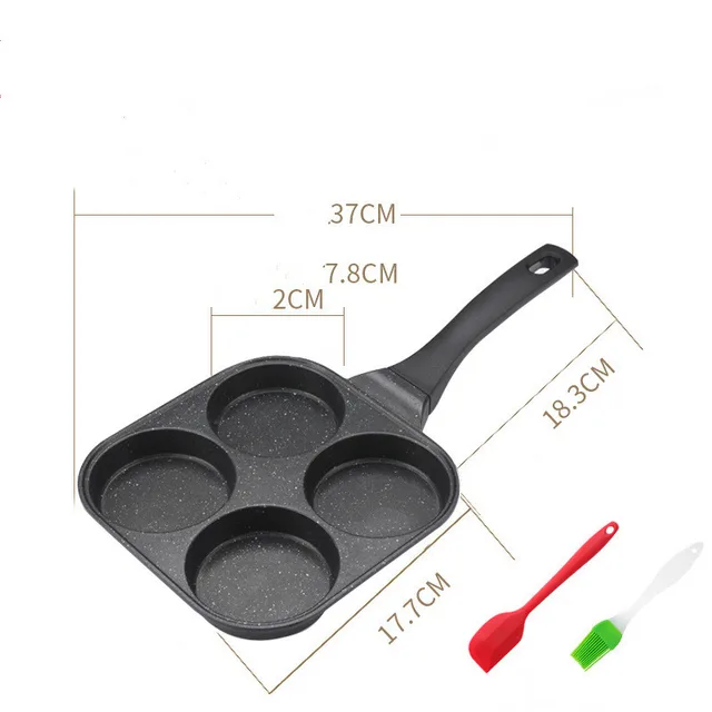 Fried Egg Burger Machine Non stick Household Breakfast Pot Mold Four hole Artifact With Gift Package - Shop at LoveMi